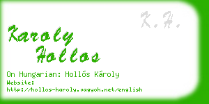 karoly hollos business card