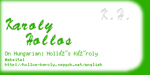 karoly hollos business card